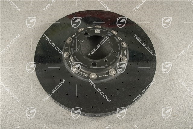 Turbo, PCCB, Ceramic brake disc, front axle,  for black / yellow brake caliper, L