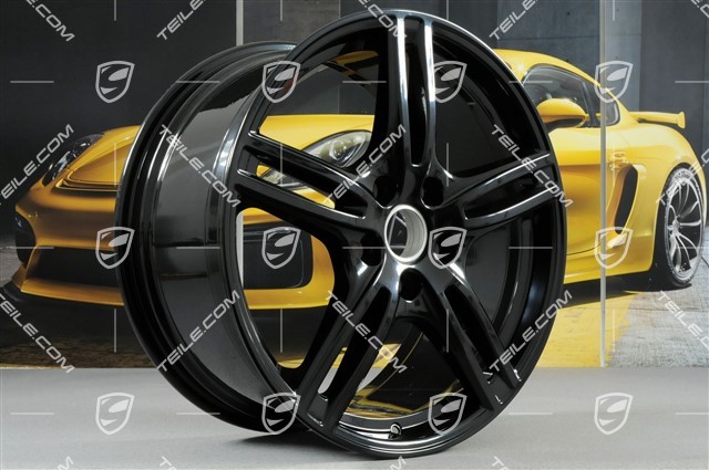 20-inch wheel rim set Turbo, 10,5J x 20 ET71 + 9,5J x 20 ET71, for winter use, black silk gloss