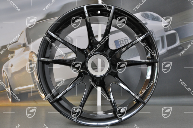 19" Komplet felg GT3 II RS 4.0 / GT2 RS, czarne, przód  9J x 19 ET47+ tył 12J x 19 ET48