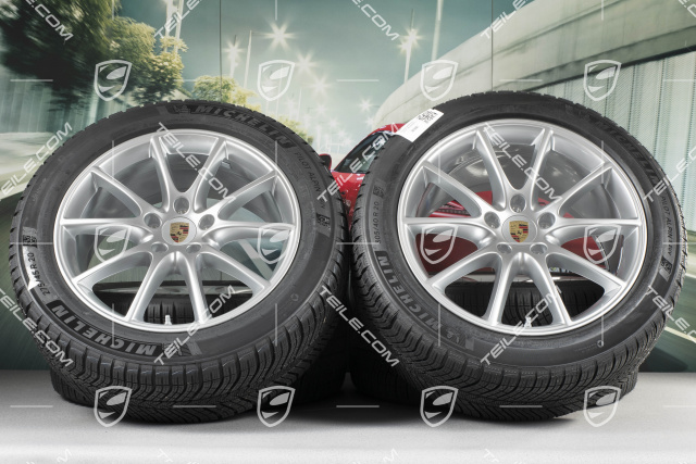 20-inch Cayenne COUPE Design winter wheel set, rims 9J x 20 ET50 + 10,5J x 20 ET55 +  Michelin winter tyres 275/45 R20 + 305/40 R20, with TPMS