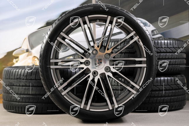 20" Sommerräder Satz Turbo III, Felgen 8,5J x 20 ET51 + 11J x 20 ET56 + Pirelli P-ZERO Sommerreifen 245/35 R20 + 305/30 R20, mit RDK-Sensoren