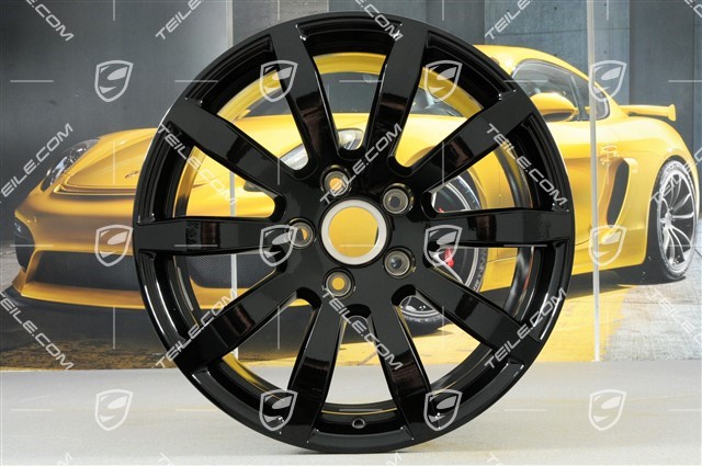 19-inch Cayenne S wheel rim set, 8,5J x 19 ET47 + 9,5J x 19 ET54, black high gloss