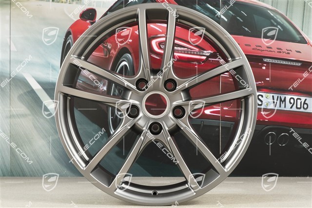 20-inch Cayenne COUPE Sport wheel rim set, 10,5J x 20 ET55 + 9J x 20 ET50, Platinum satin-mat