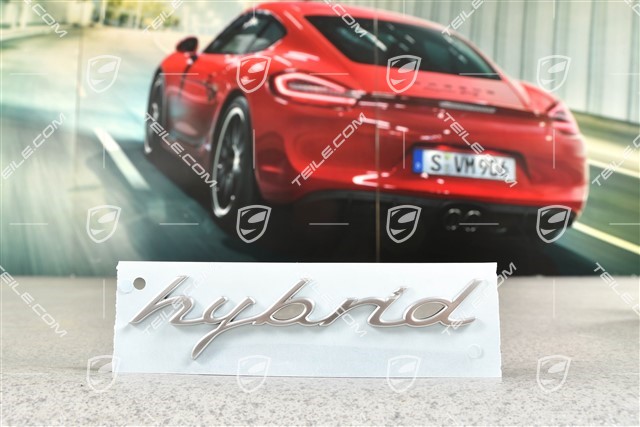 Lateral "Hybrid" logo, chrome, R