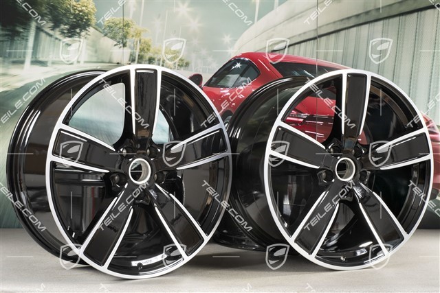 22-inch wheel rim set, Cayenne Sport Classic, 10J x 22 ET48 + 11,5J x 22 ET61, black high gloss