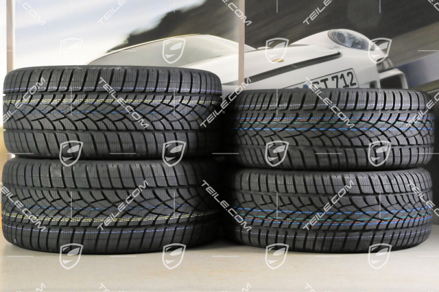 18" Cayman winter wheel set, 8J x 18 ET57 + 9J x 18 ET47 + winter tyres Dunlop SP Winter Sport 3D 235/45 R18 + 265/45 R18, without TPMS.