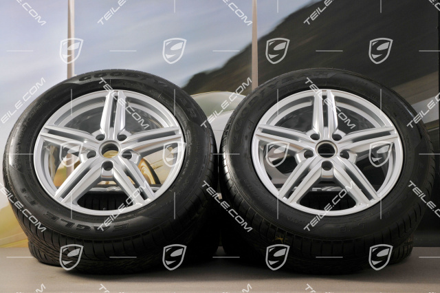 19" Cayenne Design II Sommerräder Satz, 4x Felgen 8,5 J x 19 ET 59 + 4x Reifen 265/50 R 19 110Y XL, ohne RDK