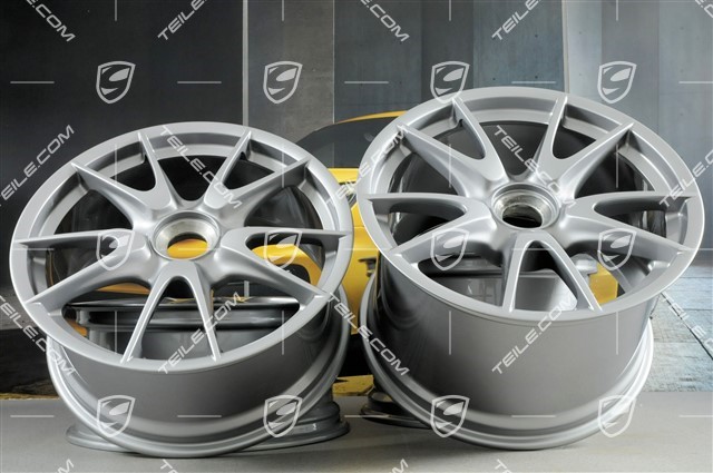 19-inch GT3 II wheel set, titanium met., front 8,5J x 19 + rear 12J x 19, for GT3