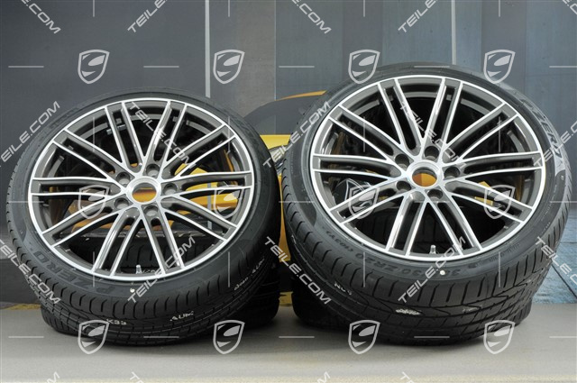 20" summer wheels set 911 Turbo IV, rims 11,5J x 20 ET56 + 9J x 20 ET51 + NEW Pirelli summer tyres 305/30 ZR20 + 245/35 ZR20, Titan