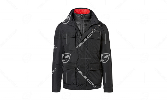 2 in 1 Jacket, Men, black/red, M 48/50