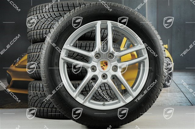 19-inch winter wheels set "Cayenne Turbo IV" facelift 2014-2017, alloy rims 8,5J x 19 ET59 + Dunlop Winterreifen 3D 265/50 R19, with TPM