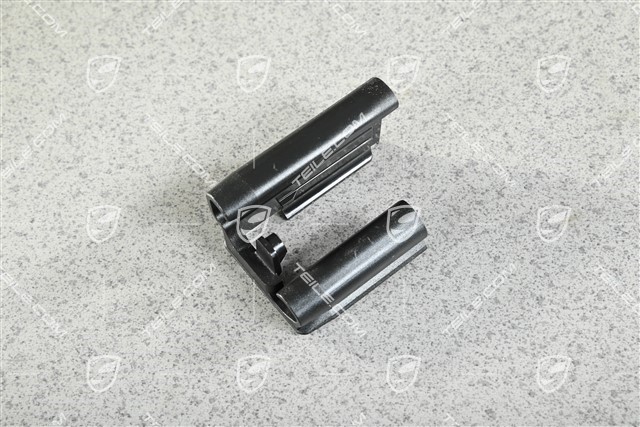 Seat rail cover, front, Black, R