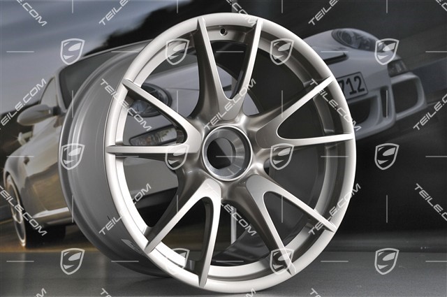 19-inch GT3 II RS 4.0 / GT2 RS wheel set, white gold metallic, front 9J x 19 ET47 + rear 12J x 19 ET48