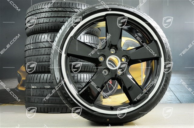 20-inch summer wheel set Sport Classic - black, 9J x 20 ET51 + 11,5J x 20 ET56, tyres 245/35 ZR20 + 305/30 ZR20, with TPM