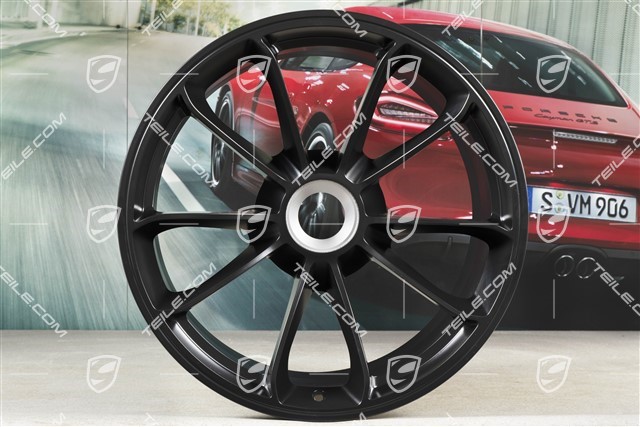 20" rims set GT3, 9J x 20 ET55 + 12J x 20 ET47, in black satin-mat