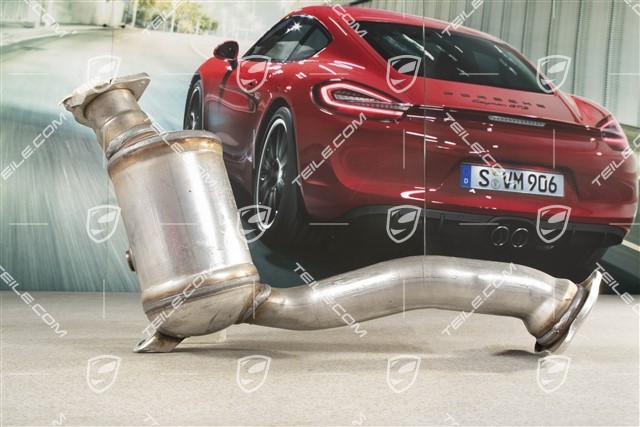 Exhaust pipe with catalytic converter, Cyl. 1-3, Hybrid
