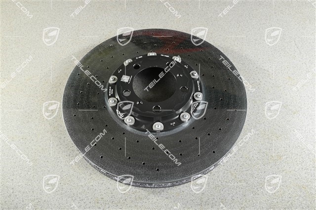 Turbo, PCCB, Ceramic brake disc, front axle,  for black / yellow brake caliper, R