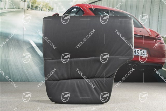 Back seat lower / cushion, Coupe/Targa, draped leather, black, R