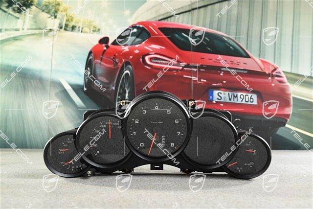 Instrument cluster / Speedometer, PDK, C2 / C4, Black matte dials