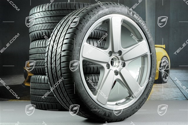 21" Sport Classic summer wheels set, rims 10J x 21 ET50 + Michelin summer tyres 295/35 R21, GT Silver metalic, without TPMS