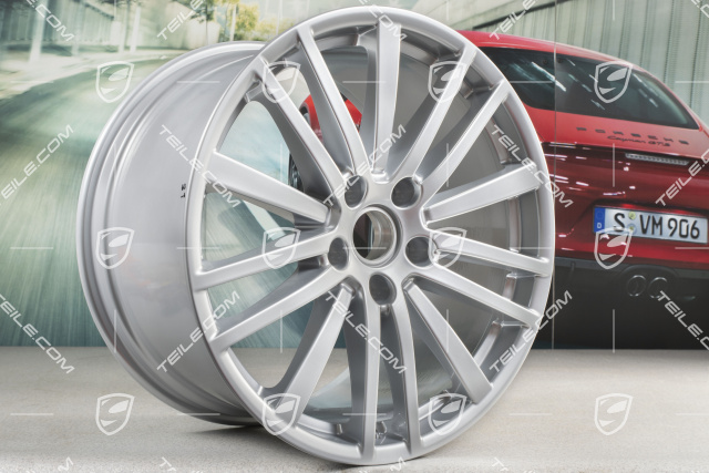 20-inch wheel rim set Panamera Design, 9,5J x 20 ET71 + 11,5J x 20 ET68, Brilliant chrome