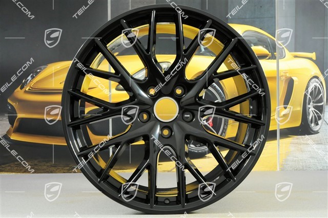 21-inch wheel rim set Panamera Sport Design, rims 9,5J x 21 ET71 + 11,5J x 21 ET69, black high gloss