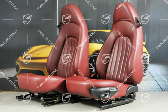 4200, Seats, el adjustable, leather, Memory, Burgundy, Cabrio, set (L+R)