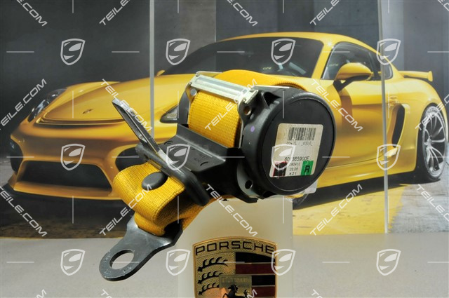Seat belt, cabrio, rear, speed yellow, R Seat belt, cabrio, rear, speed yellow, R