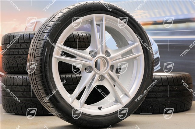 18-inch Boxster S II winter wheel set (with tyres), front wheels 8J x 18 ET57 + rear 9J x 18 ET43 + tyres 235/40 ZR18 + 255/40 ZR18