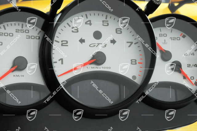 Instrument cluster, GT3, 6-speed manual transmission