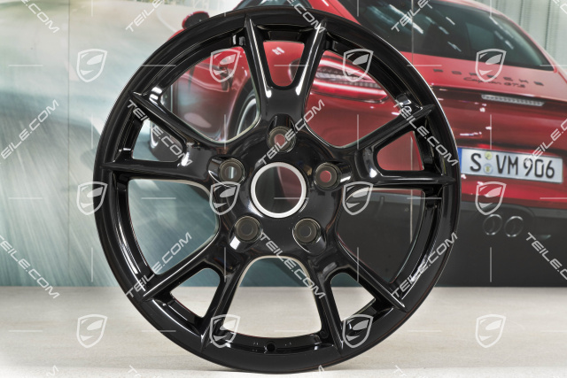 17-inch wheel set Boxster II, 6,5J x 17 ET55 + 8J x 17 ET40, black high gloss