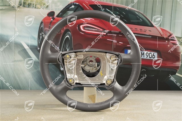 4-spoke steering wheel, leather, "space" grey