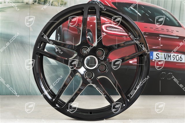 18-inch wheel rim set Macan S, 8J x 18 ET21 + 9J x 18 ET21, black high gloss