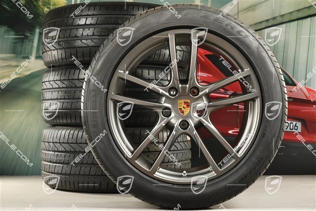 20-inch Cayenne Coupé Sport summer wheel set, rims 9J x 20 ET50 + 10,5J x 20 ET55 + Pirelli P Zero summer tyres 275/45 R20 + 305/40 R20, with TPMS