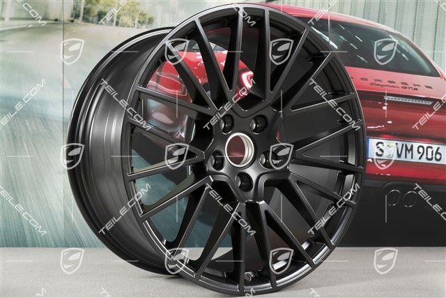 21-inch wheel rim, Cayenne RS Spyder, 11J x 21 ET49, black satin-matt
