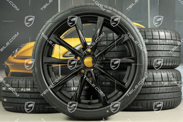 19-inch Boxster S summer wheel set, rims 8J x 19 ET57 + 10J x 19 ET45, Pirelli P Zero summer tyres 235/40 R19 + 265/40 R19