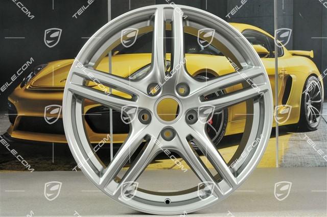 20-inch wheel rim set Panamera Turbo, 9,5J x 20 ET71 + 11,5J x 20 ET68, Brilliant chrome