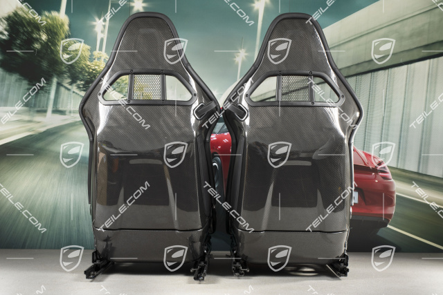 Bucket seats, collapsible, heating, leather, black, L+R