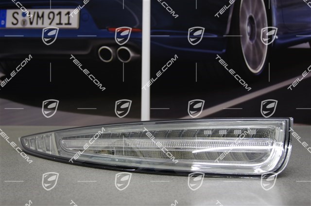 Rear light, in clear glass look (white), rear fog light left, L