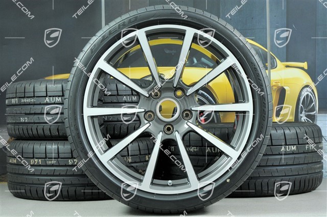 20-inch Carrera Classic summer wheels set, rims 8J x 20 ET57 + 10J x 20 ET45 + NEW summer tires 235/35 ZR20 + 265/35 ZR20, with TPMS