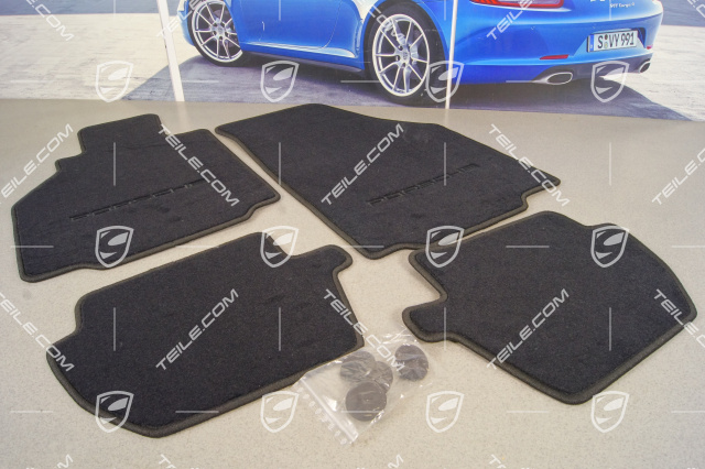 Set of floor mats, 4-piece (996), black