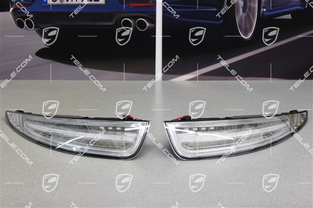 Rear lights white, set (L+R), C2 / C2S / C2GTS / GT3 / GT3RS