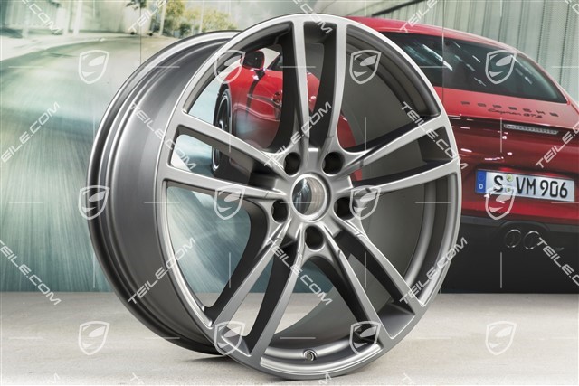21-inch wheel rim, Cayenne Turbo, 9,5J x 21 ET46, Platinum satin-matt