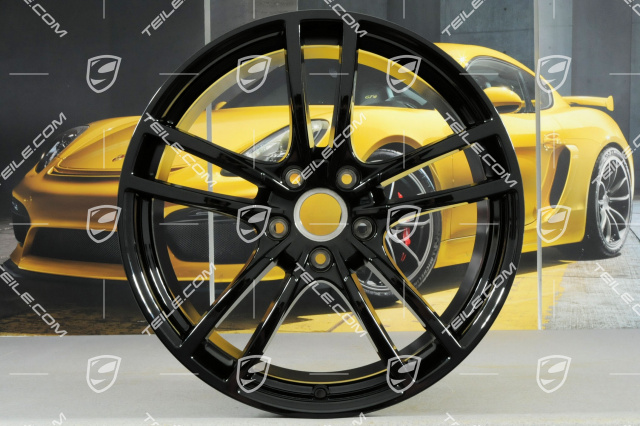 21-inch wheel rim set Cayenne Turbo, 11J x 21 ET58 + 9,5J x 21 ET46, high-gloss black