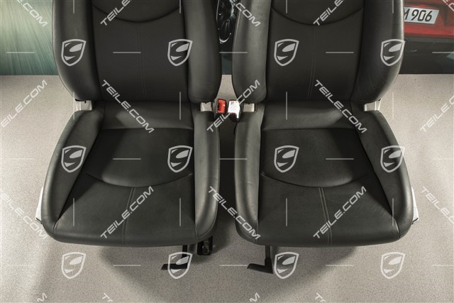 Seats, manual adjustable, leatherette, black, set (L+R)