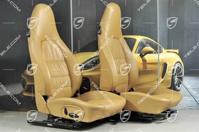 Seats, manual adjustable, leather, Savanna, Draped, set (L+R)