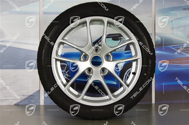 18-inch winter wheels set "Cayman", rims 8J x 18 ET57 + 9J x 18 ET47 + winter tyres Pirelli SottoZero2 N0 235/45 R18 + 265/45 R18, with TPM sensors