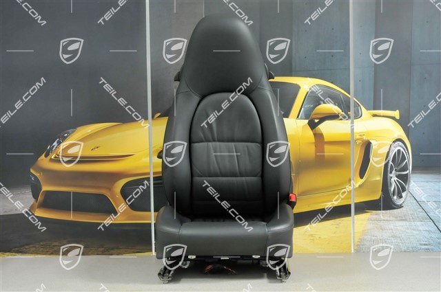 Seat, el adjustable, Lumbar, leather, Black, Draped, damage, R