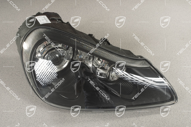 Xenon headlight set L+R, BLACK, without control unit and xenon bulb, Facelift