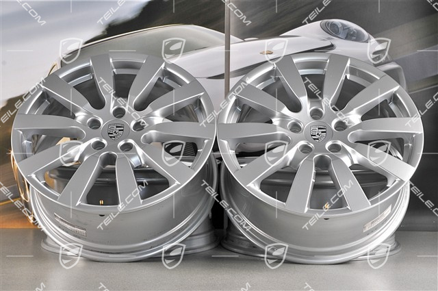 20-inch Cayenne SportDesign II wheel set, 9J x 20 ET57, Brilliant chrome finish